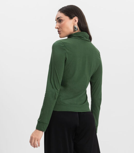 Moletom Gola Alta Infinita Cor Feminino Verde