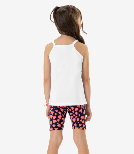 Regata De Alça Infantil Menina Rovi Kids Branco
