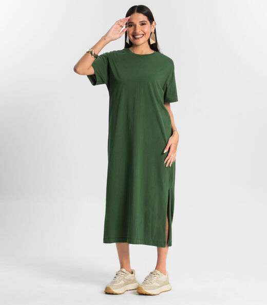 Vestido Feminino Meia Malha Rovitex Verde