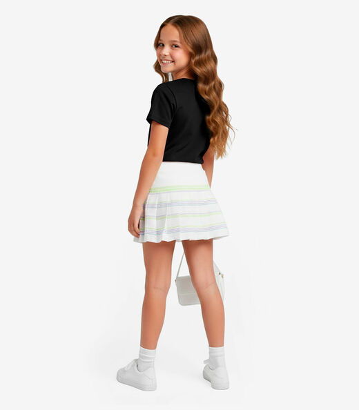 Blusa Básica Infantil Manga Curta Lisa Soletex Preto