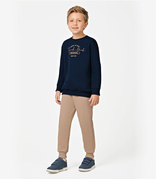 Conjunto Blusão Com Calça Moletom Felpa Trick Nick Azul