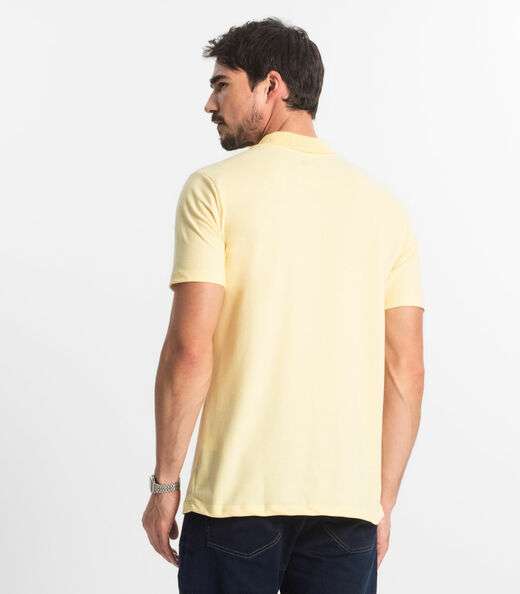 Camisa Polo Básica Masculina Diametro Amarelo