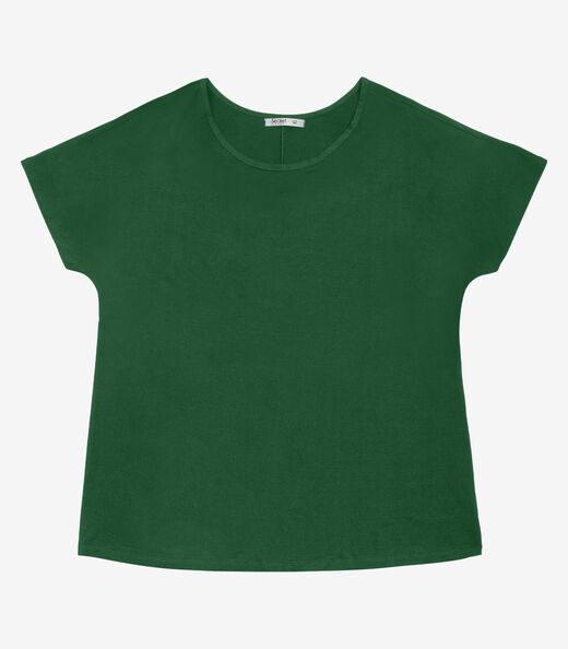 Blusa Manga Curta Feminina Plus Size Secret Glam Verde
