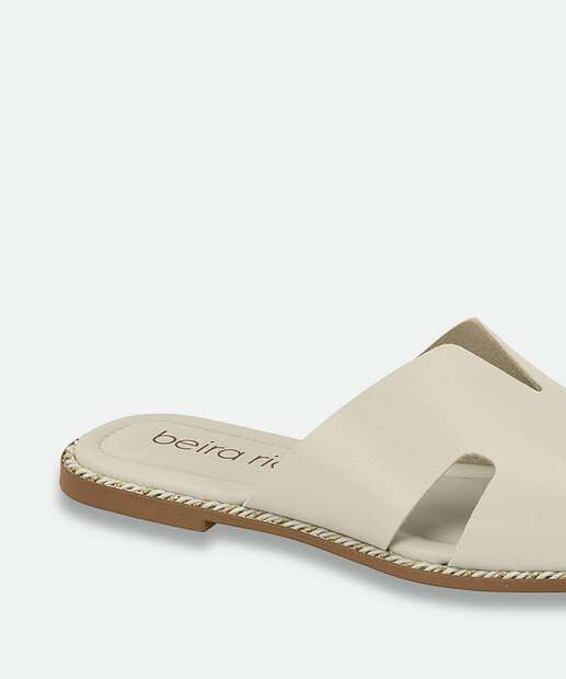 Rasteirinha Feminina Tiras 8506206 Beira Rio Off White