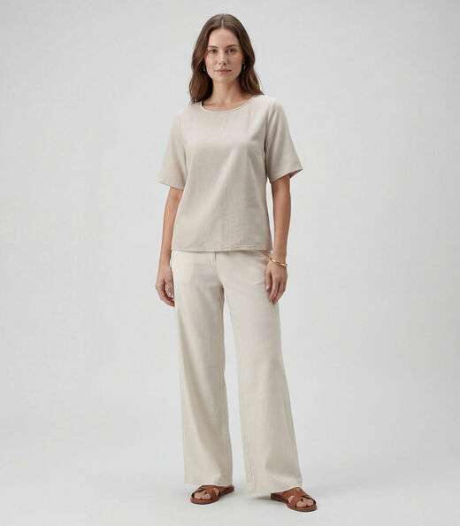 Image_Blusa Cropped Feminina Em Viscose Infinita Cor Bege