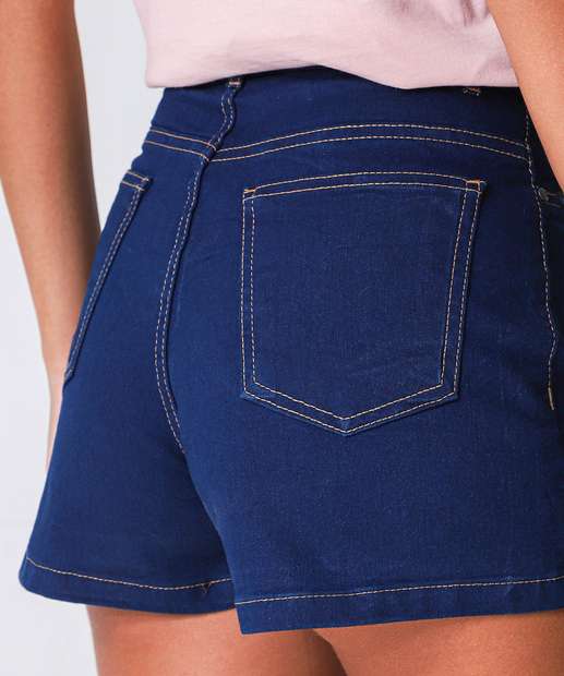 Short Feminino Boyfriend Uber Jeans Azul