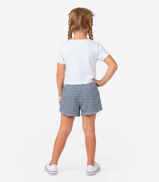 Conjunto Infantil Blusa e Shorts Select Branco