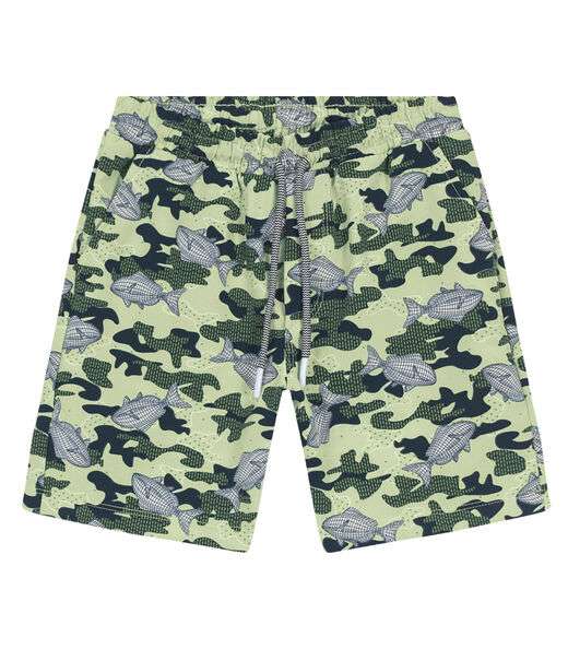 Image_Bermuda Infantil Estampa De Peixes Trick Nick Verde