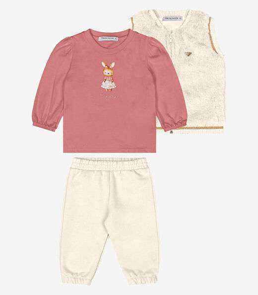 Image_Trijunto Blusa Com Calça e Colete Trick Nick Bege