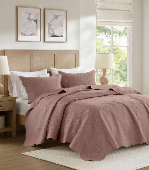 Image_Jogo De Colcha Queen Milão 150 Fios Corttex Rosa