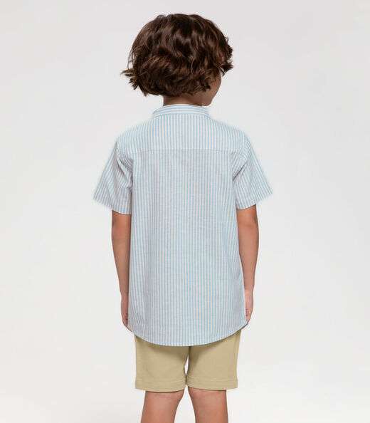 Conjunto Infantil Masculino Listrado Trick Nick Azul