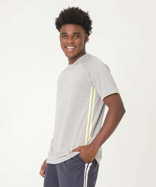 Camiseta Masculina Fitness Recorte Manga Curta MR