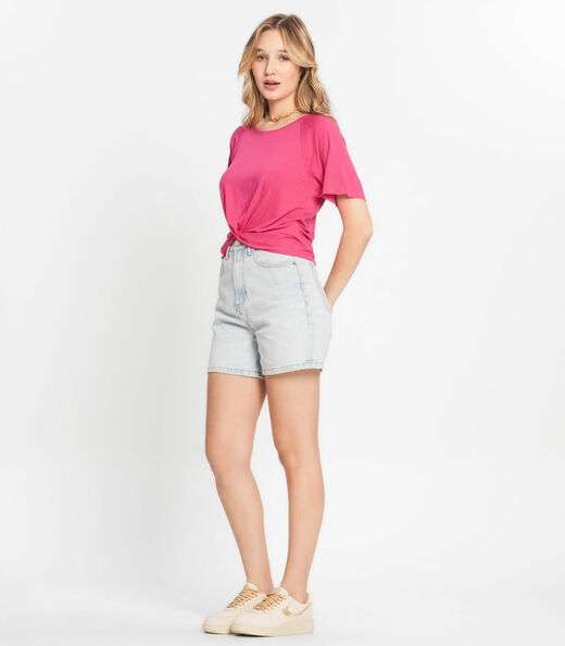 Blusa Feminina Lisa Infinita Cor Rosa