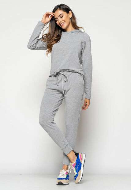 Casaco  Comfy Com Capuz Moletinho Mescla