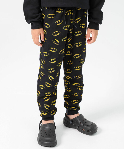 Calça Infantil Jogger Moletom Batman Liga Da Justiça Tam 4 a 10