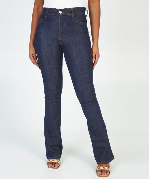 Calça Feminina Jeans Flare Sawary