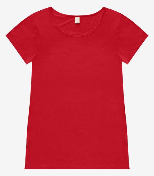 Blusa Básica Alongada Feminina Rovitex Vermelho