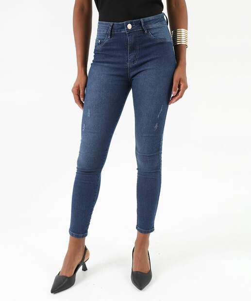 Calça Jeans Cigarrete Feminina Biotipo Azul