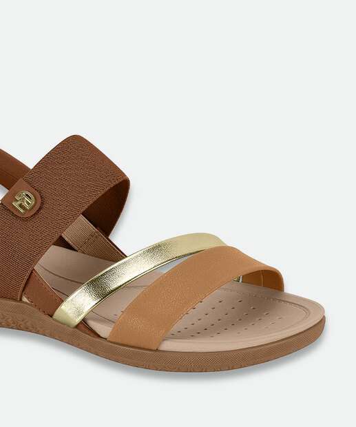 Sandália Feminina Rasteira Modare Marrom