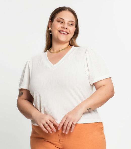 Image_Blusa Canelada Plus Infinita Cor Bege