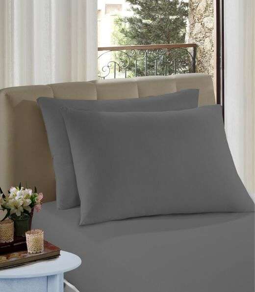 Image_Lençol Solteiro Premium Fio Penteado Liso Vivaldi Cinza