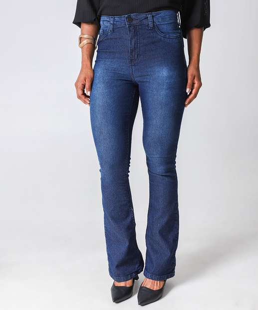 Calça Boot Cut Feminina Ecxo Jeans Azul