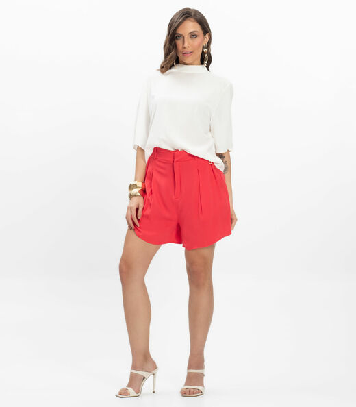 Bermuda Viscose Modena Pesada Feminino Endless Laranja