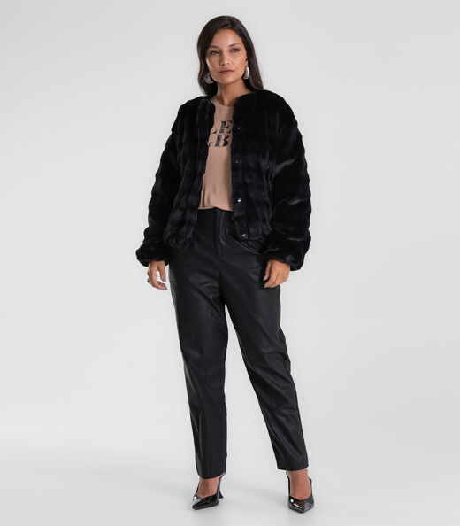Casaco Feminino Peluciado Endless Preto