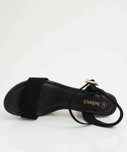 Sandália Feminina Meia Pata Nobuck Bebecê Preto