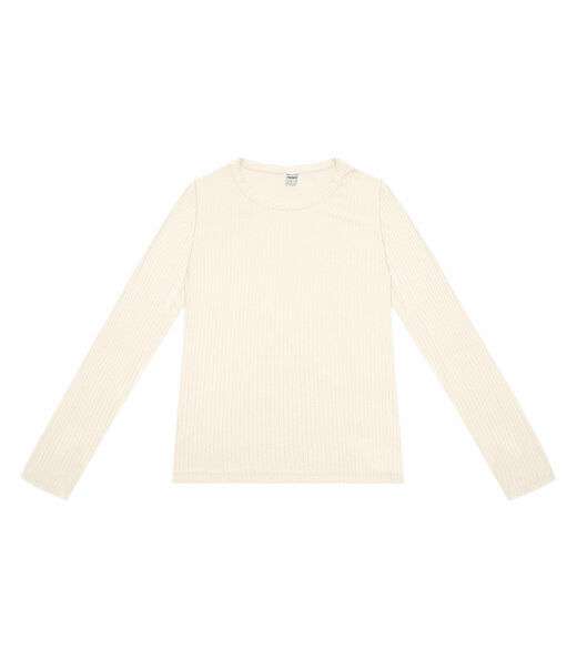 Blusa Manga Longa Canelada Rovitex Bege