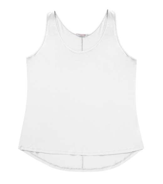 Regata Feminina Plus Size Secret Glam Branco