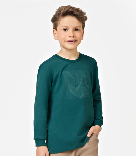 Camiseta Manga Longa Masculino Trick Nick Verde