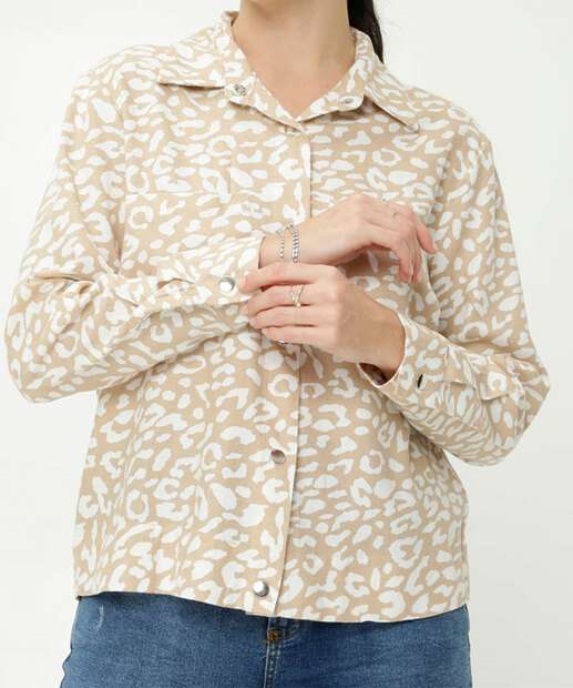 Image_Camisa Feminina Shacket Estampa Animal Print Marisa
