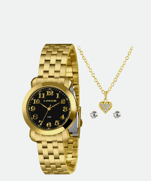 Kit Relógio Feminino Lince LRG4778L36 KBPDP2KX