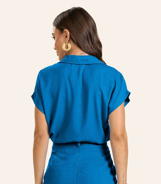 Polo Viscose Modena Feminino Endless Azul