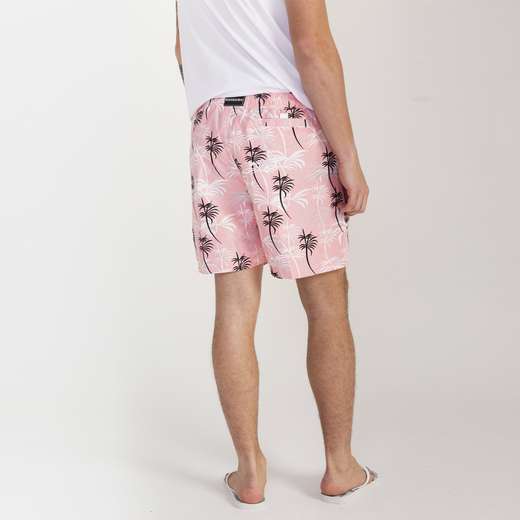 Bermuda Estampada Rock e Soda Masculina Elástico Praia Verão