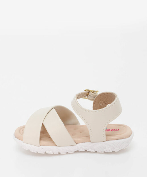 Sandália Infantil Tiras Molekinha Off White