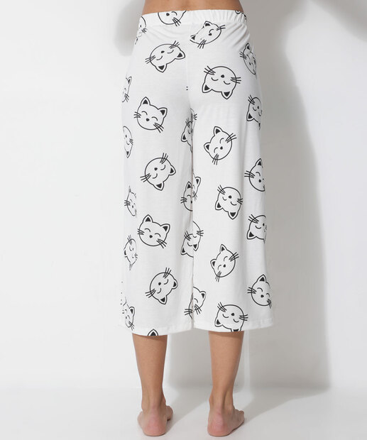 Pijama Feminino Gato Manga Curta Marisa