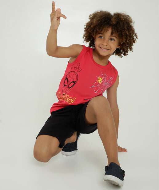 Regata Infantil Homem Aranha Marvel Tam 4 a 10