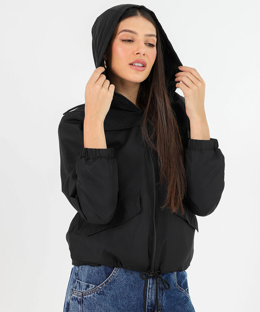 Image_Jaqueta Feminina Corta Vento Capuz Marisa Preto