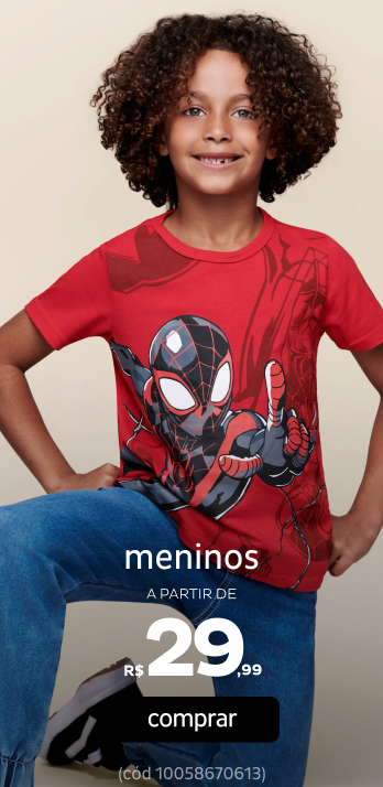 Meninos a partir de R$29,99