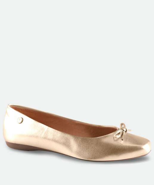 Sapatilha Feminina Metalizada Laço Fino Vizzano