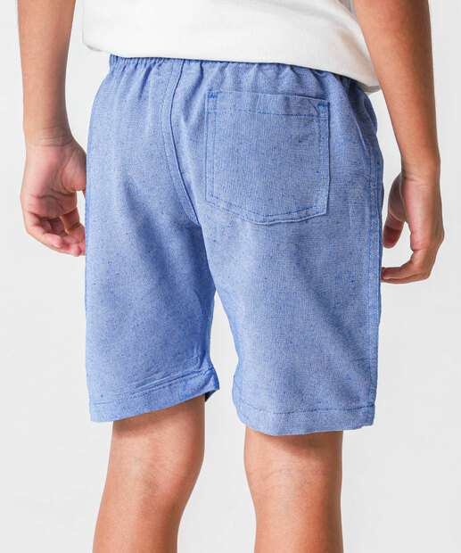 Bermudas Infantil Textura Marisa Tam 4 a 10 Azul