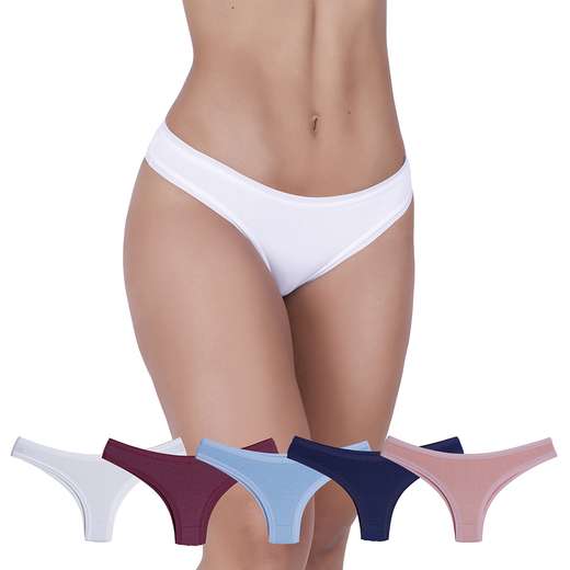 Image_Kit 5 Calcinhas Confortável Microfibra Concept Lingerie Multicolorido