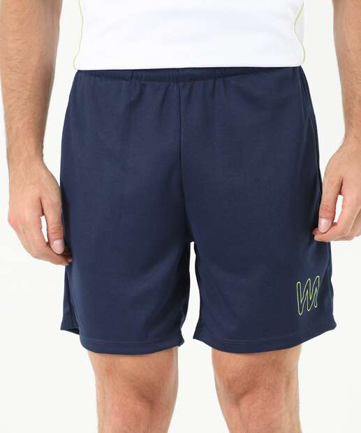 Bermuda Masculina Fitness Bolsos Marisa Azul