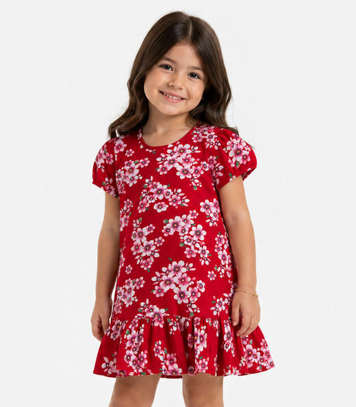 Image_Vestido Infantil Menina Em Cotton Leve Select Vermelho