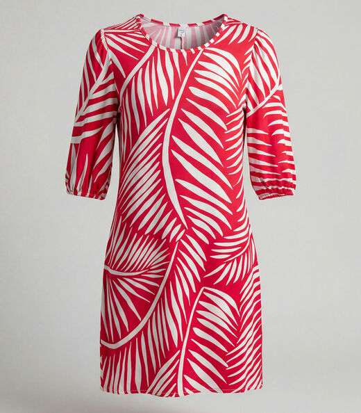 Vestido Midi Com Manga Flare 3/4 Infinita Cor Vermelho