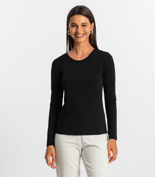 Image_Blusa Manga Longa Feminina Rovitex Preto