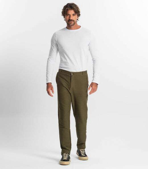 Calça Masculina Em Moletinho Diamentro Verde