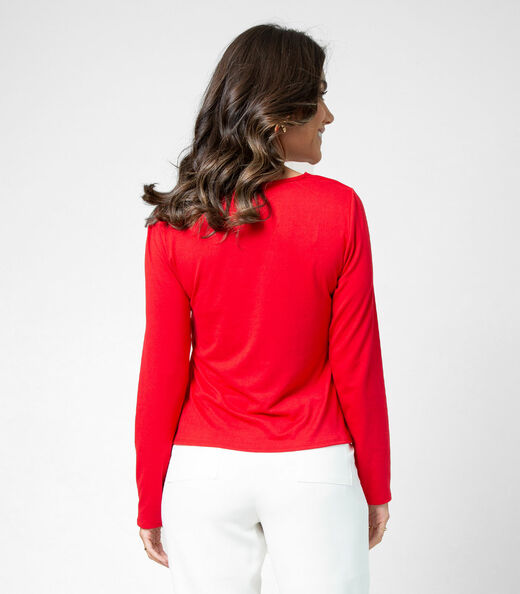 Blusa Feminina Manga Longa Rovitex Vermelho